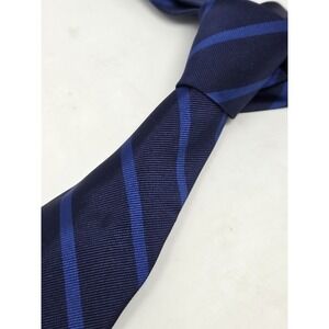 Todd Snyder Two‎ Tone Blue Striped 100% Silk Tie Made in USA